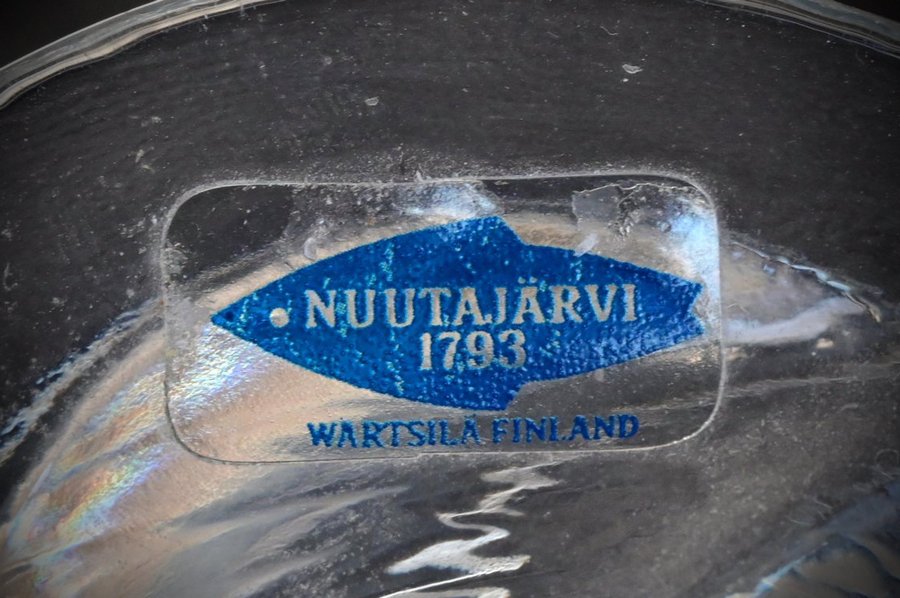 Ljusstake glas Nuutajärvi Wärtsilä Finland Lumme Kerttu Numinen vintage