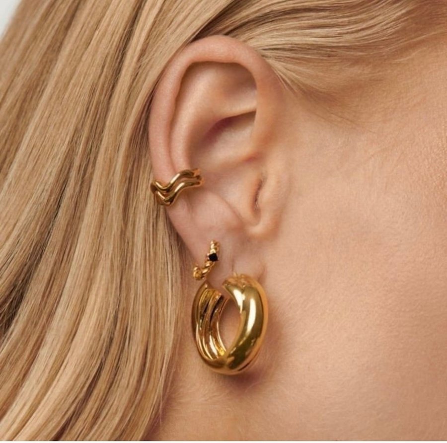 Missoma x Lucy Williams twisted hoops