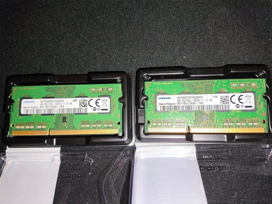 8GB RAM (4GB x 2) SODIMM PC3L-12800S DDR3 SAMSUNG