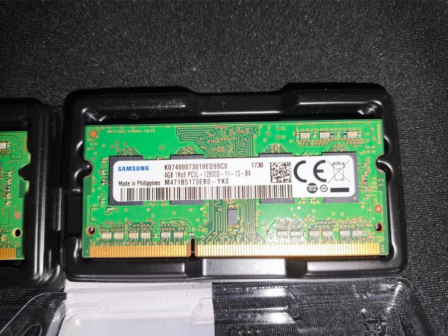 8GB RAM (4GB x 2) SODIMM PC3L-12800S DDR3 SAMSUNG