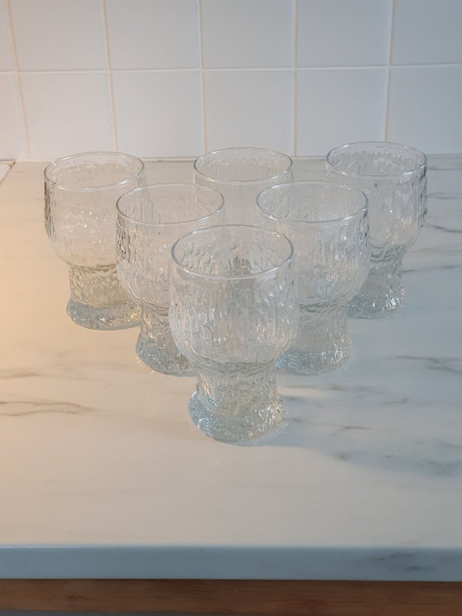 6 st ölglas Siesta Ravenhead retro vintage 70-tal