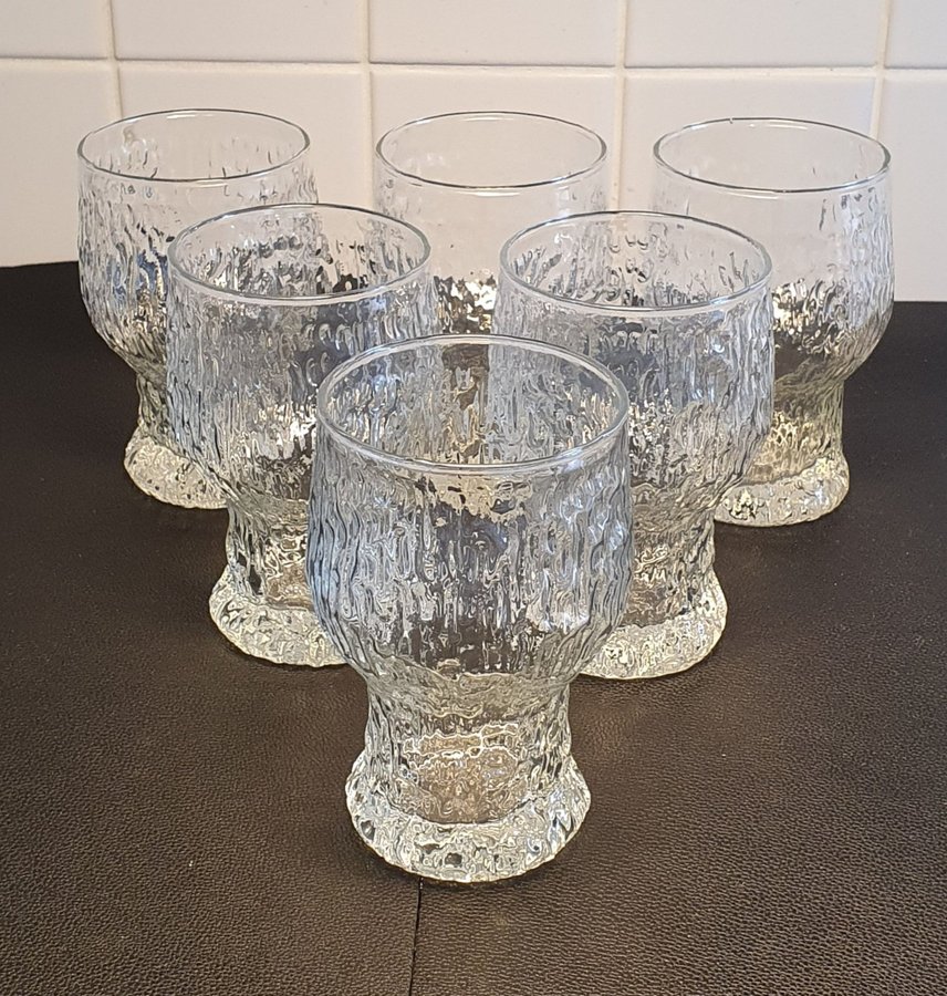 6 st ölglas Siesta Ravenhead retro vintage 70-tal