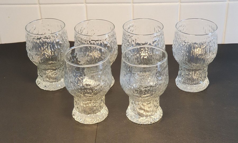 6 st ölglas Siesta Ravenhead retro vintage 70-tal