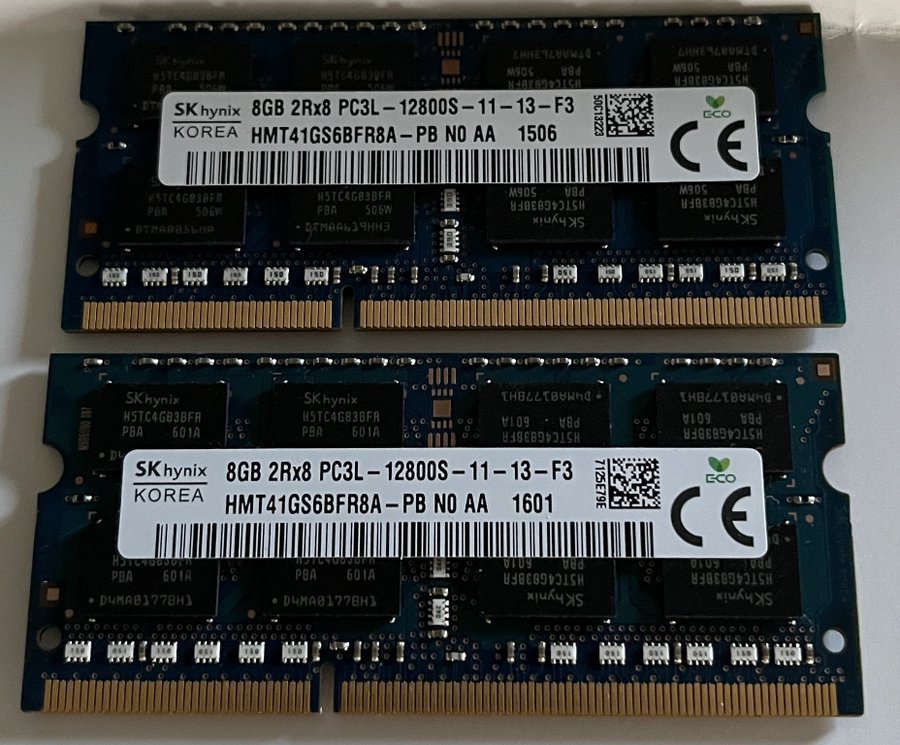 Hynix 16GB (2st*8GB) PC3-12800S DDR3 1600MHz So-Dimm