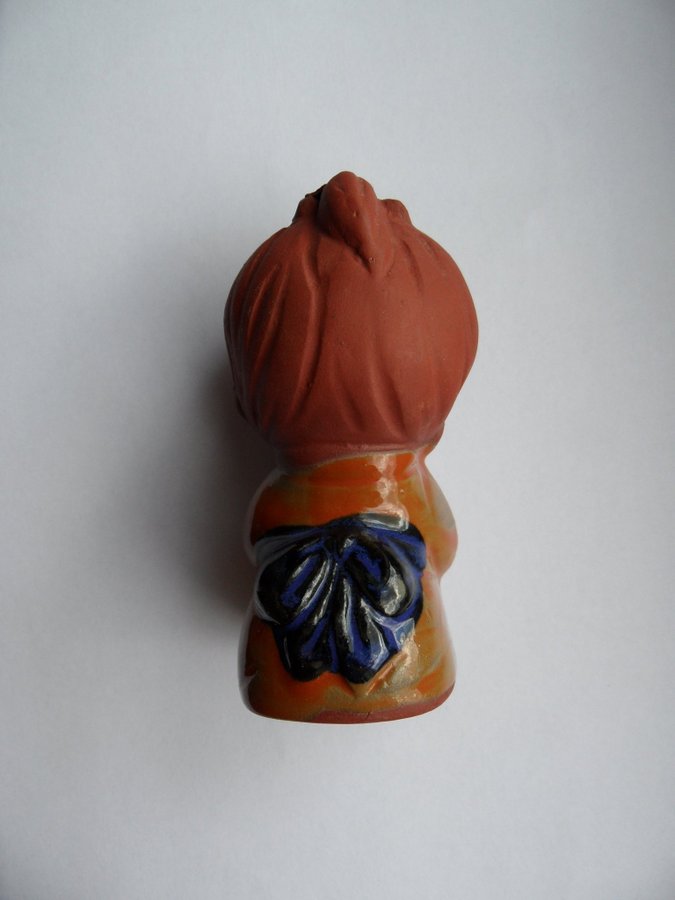 Söt figurin i keramik Seto craft pottery figurine vintage 1970s Japan