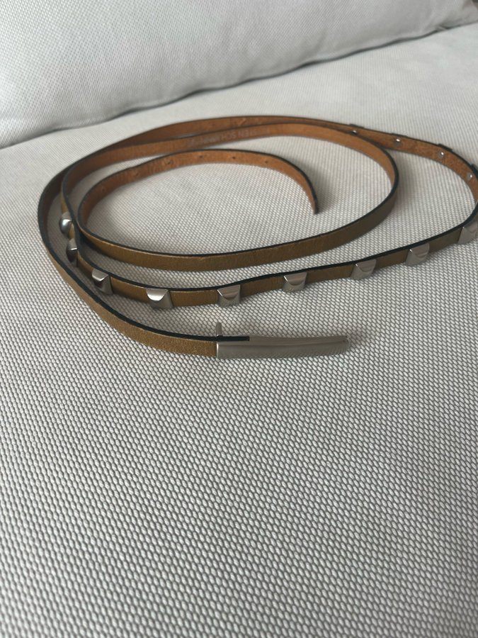 Kirsten Schønning thin slim leather belt vintage
