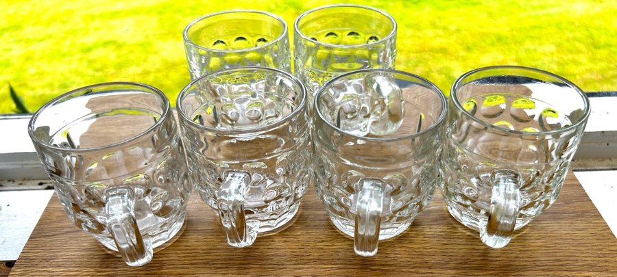 6 st Fina tidlösa ölglas ölmuggar ölsejdel eller ölbägare med handtag