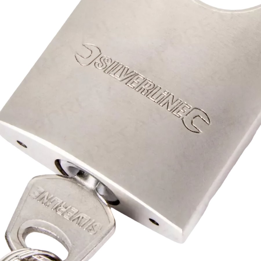 Strong Shrouded Padlock with Hidden Buckle frm Silverline | 50 mm | 3 Steel Keys