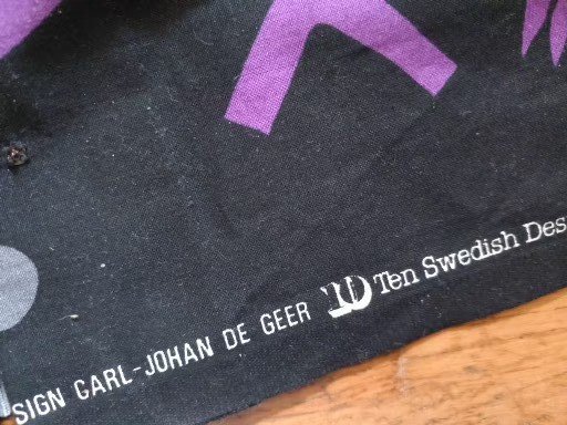 OANVÄND HEMSYDD VACKER KJOL STRL38 -40 TYG DESIGNCARL JOHAN DE GEER BORÅS TEXTIL