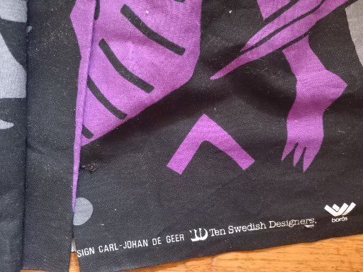 OANVÄND HEMSYDD VACKER KJOL STRL38 -40 TYG DESIGNCARL JOHAN DE GEER BORÅS TEXTIL