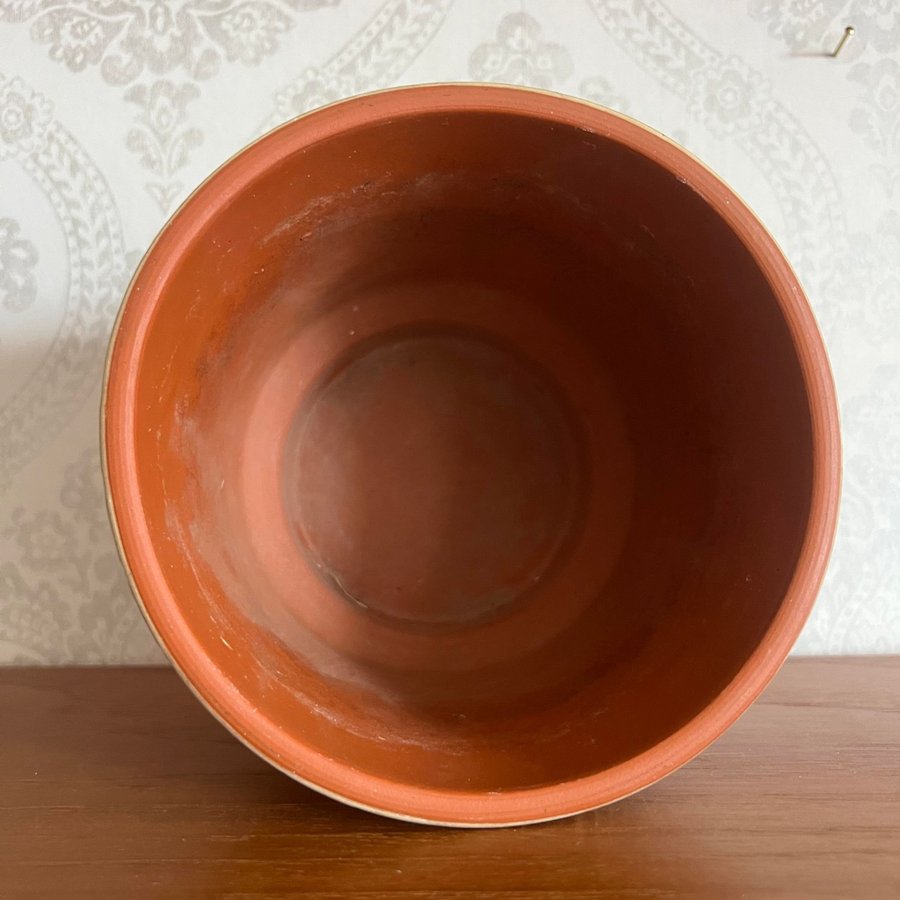 Retro ytterfoder Germany • Tyskt Kruka Växter Handarbete Hantverk Terracotta