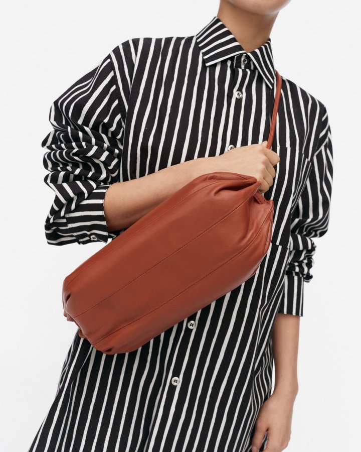 Ny! Oanvänd Karla Marimekko brun original shoulder bag väska