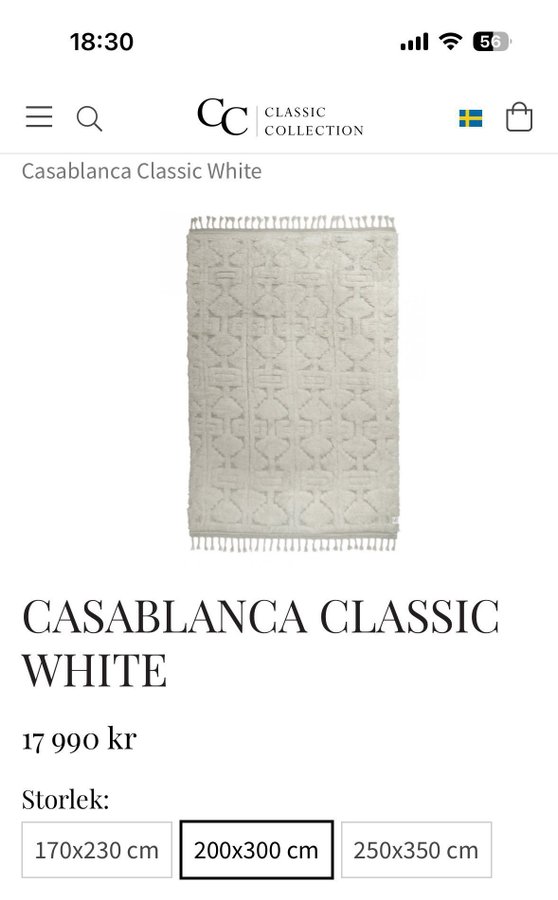 Ullmatta Classic Collection Casablanca 300 x 200 cm