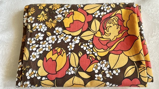 ***RETRO PÅSLAKAN Blommor rött vitt gult 70-tal FINT SKICK ***