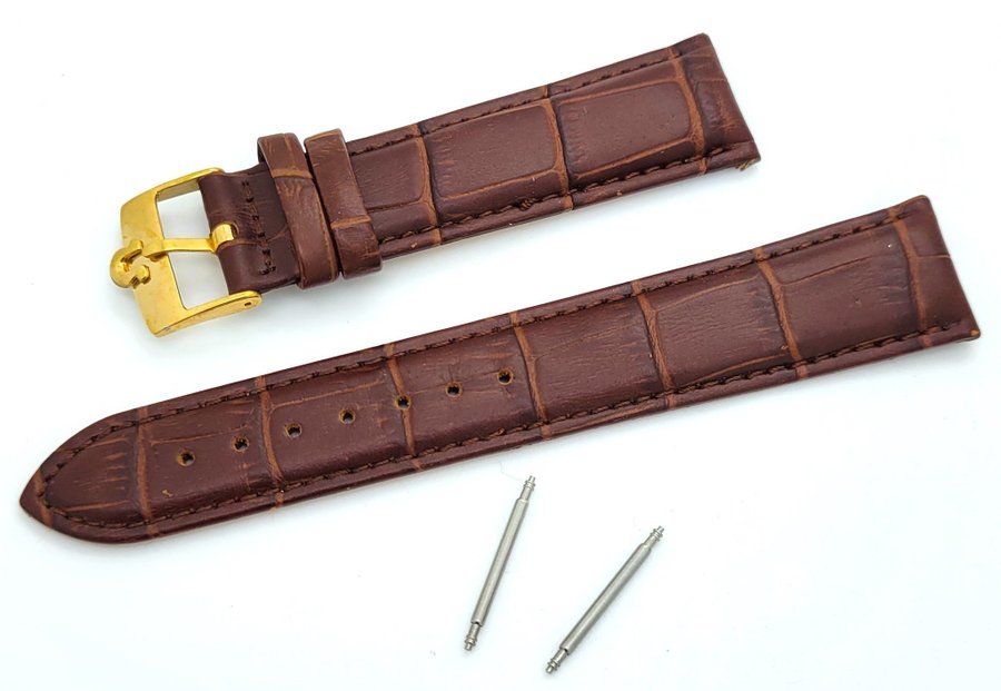 Omega Genuine Leather Watch Strap Brown 20mm