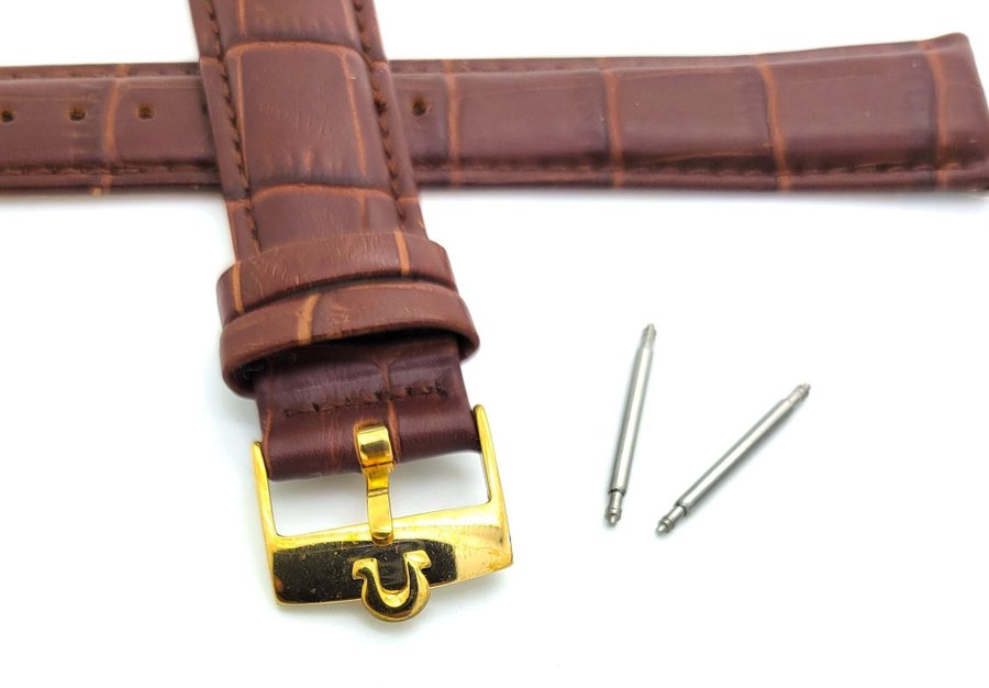 Omega Genuine Leather Watch Strap Brown 20mm