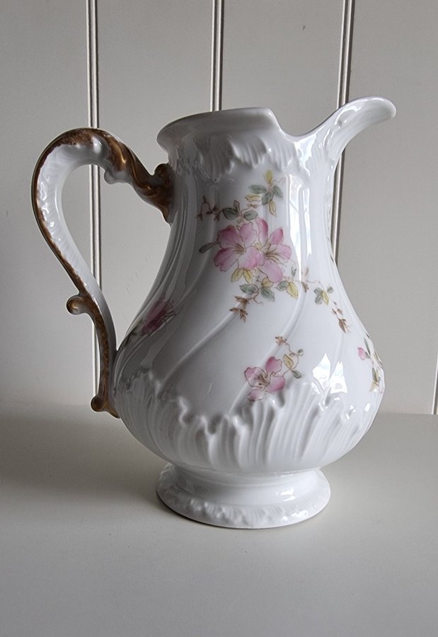 Bedårande antik LIMOGES kanna CFH GDM FRANCE 1800-talets slut