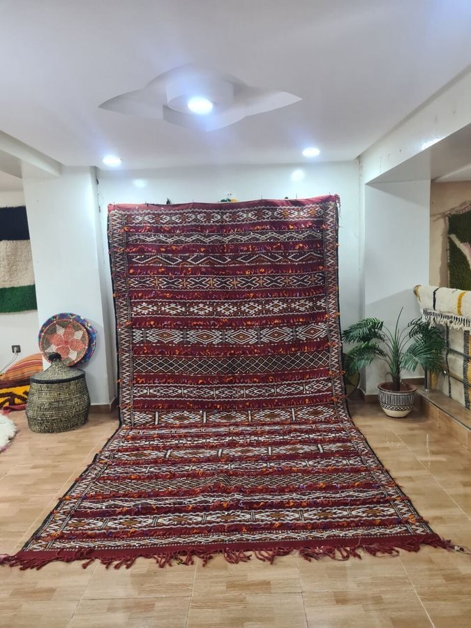 Beni ouarain matta 350 x 180 cm marockansk handgjord