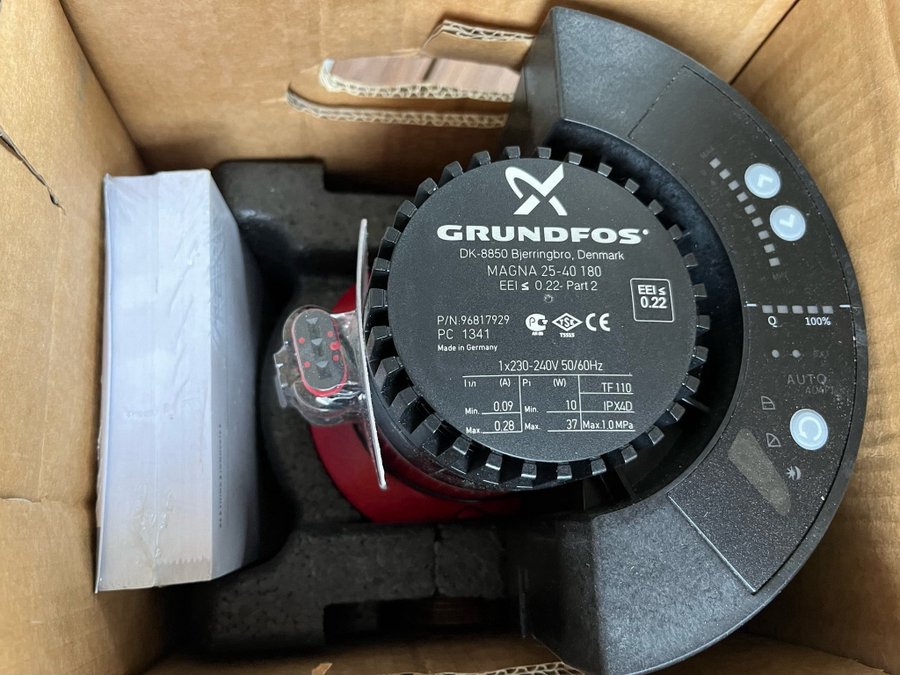 Cirkulationspump Grundfos Magna 25-40 180 nytt