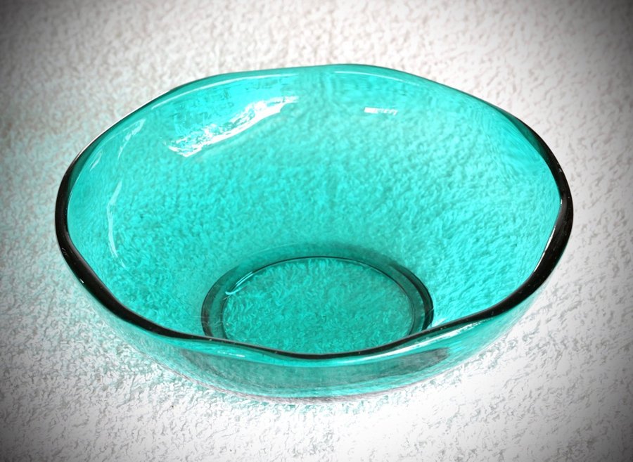 Skål glasskål färgat glas vintage