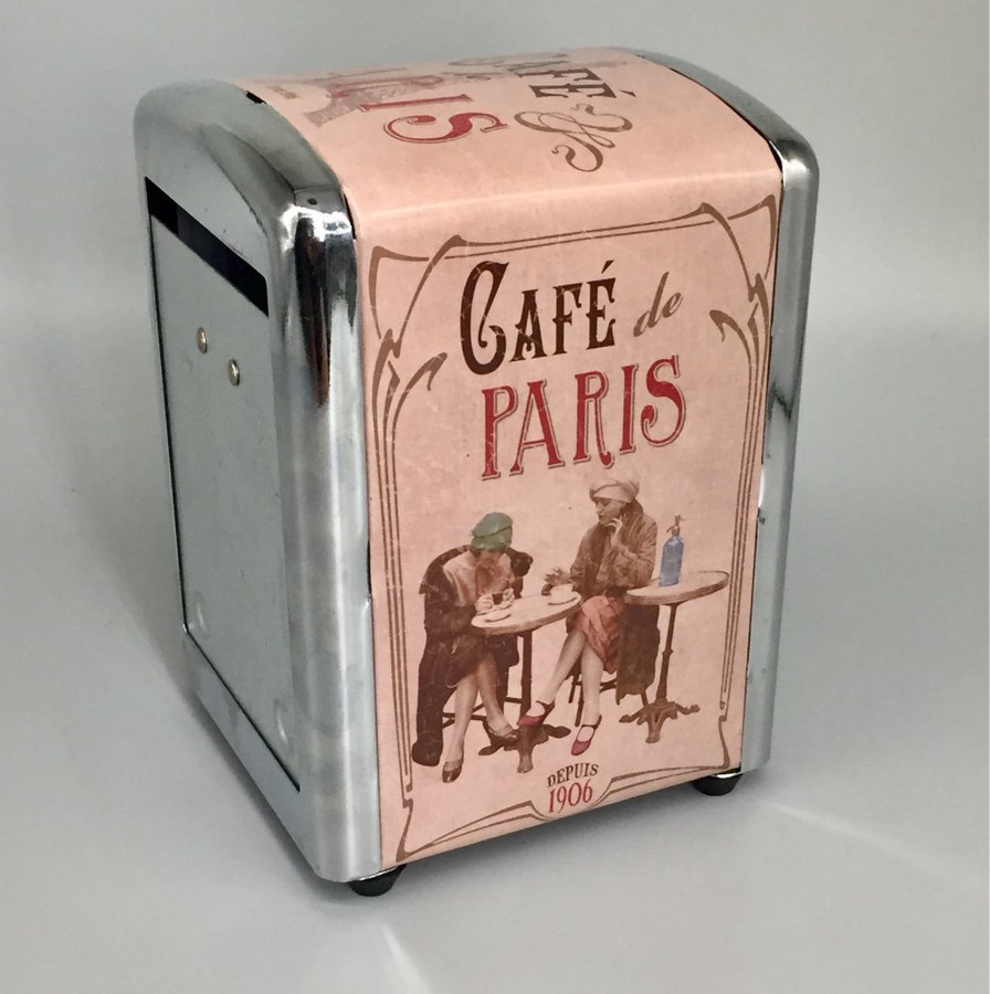 Läcker Servetthållare ”Café de Paris” Servettställ Dispenser NATIVES