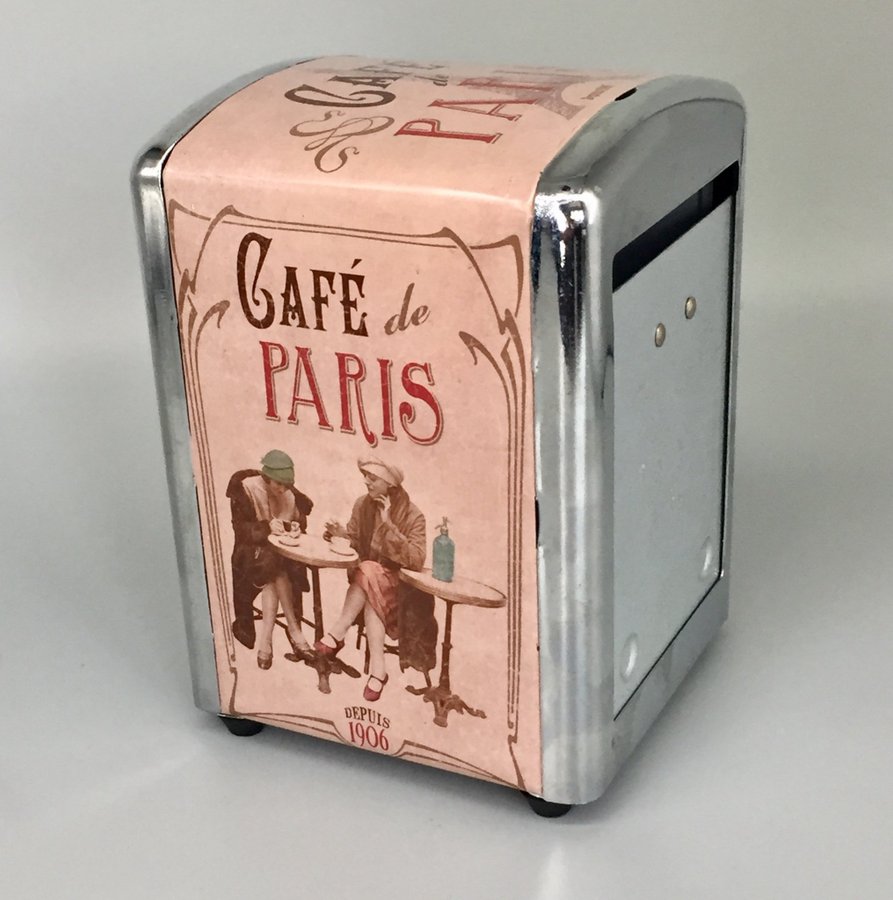 Läcker Servetthållare ”Café de Paris” Servettställ Dispenser NATIVES