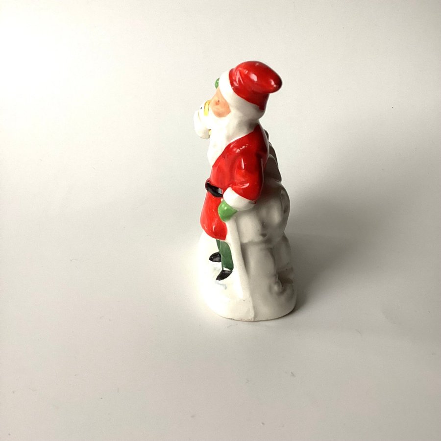 Tomte och julbock Ljushållare i porslin vintage antik - ingen märkning