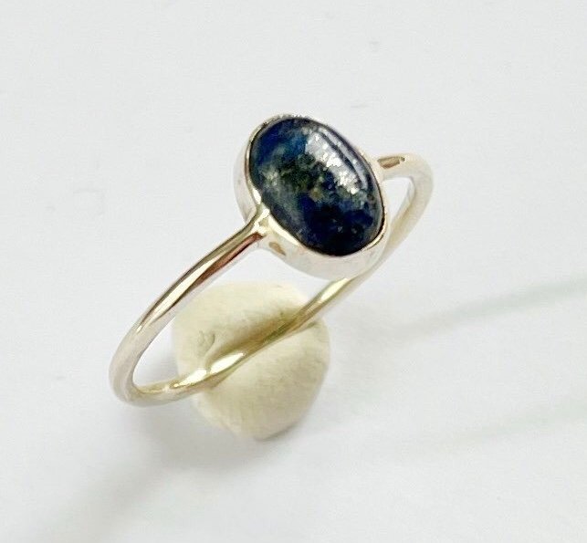 Vacker 925 silver ring med LAPIS