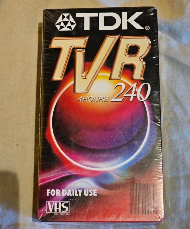 TDK VHS x 2 två VHS-kassetter TVR 240 HELT NYA! Videoband video band