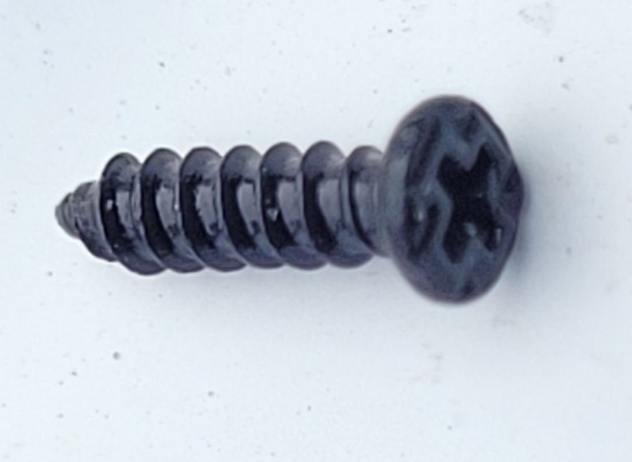 50st 17 X 6mm svarta rostfria skruv