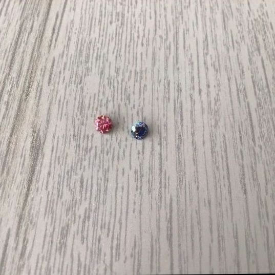 Med GRA certifikat | 1 carat briljantslipad Watermelon Red Moissanite | Lös Diam