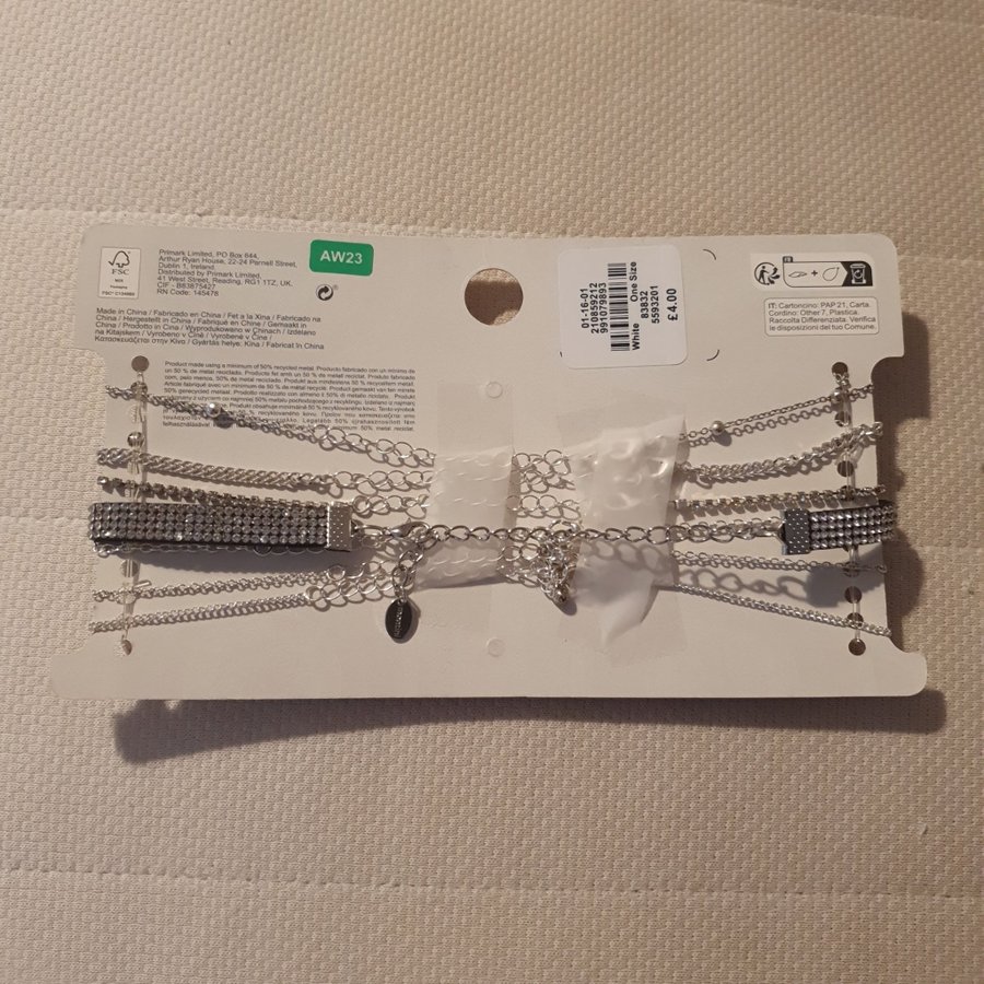 Primark 6 st choker halsband silver ur penn choker 1 st