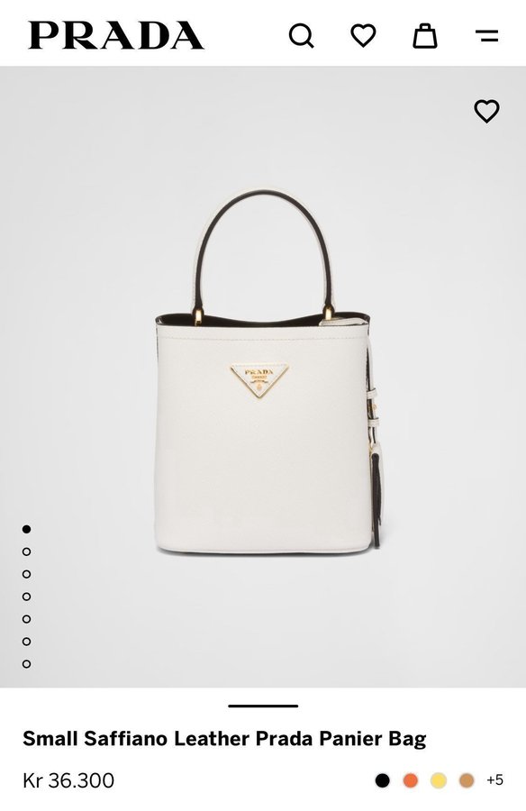 PRADA Panier bag vit