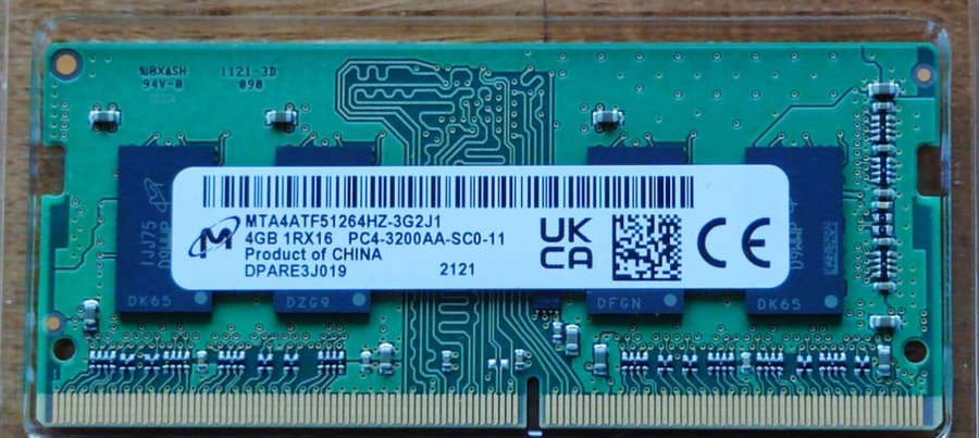 Micron 4GB DDR4-3200 MHz RAM SO-DIMM