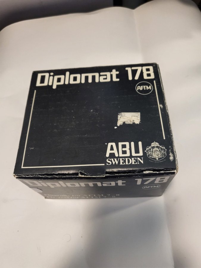 Till Vintage Diplomat 178 Flugrulle Originalkartong häfte extraspole