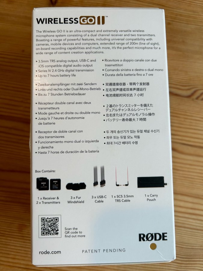 Rode Wireless Go II Trådlöst mikrofonsystem