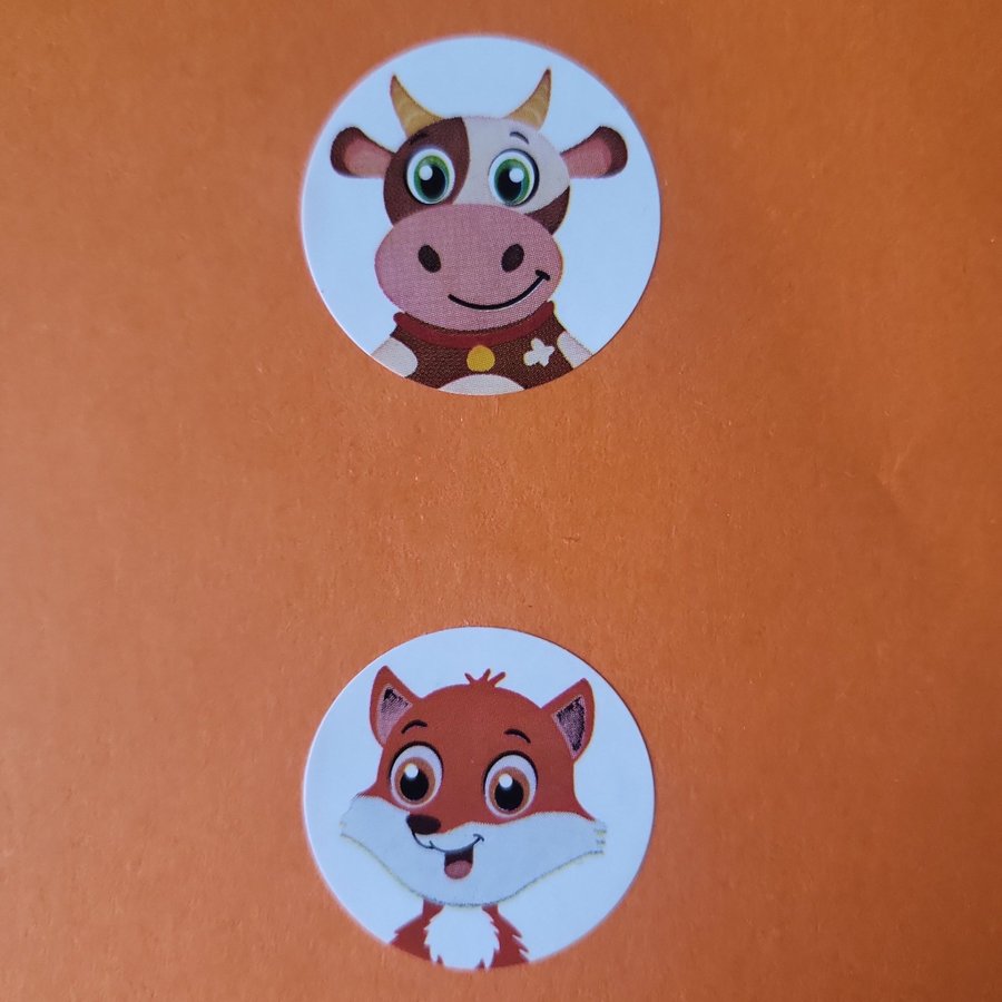 Klistermärken / stickers: 80st gulliga djur pyssel scrapbooking gris hund k