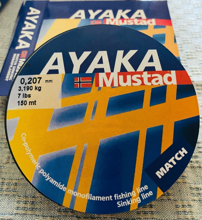 MUSTAD AYAKA fiskelina Har förvarats svalt 150 meter !