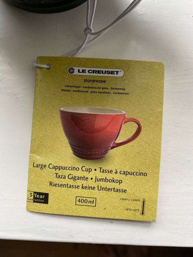 Helt nya svarta cappuccinokoppar från Le Creuset - 2 stycken