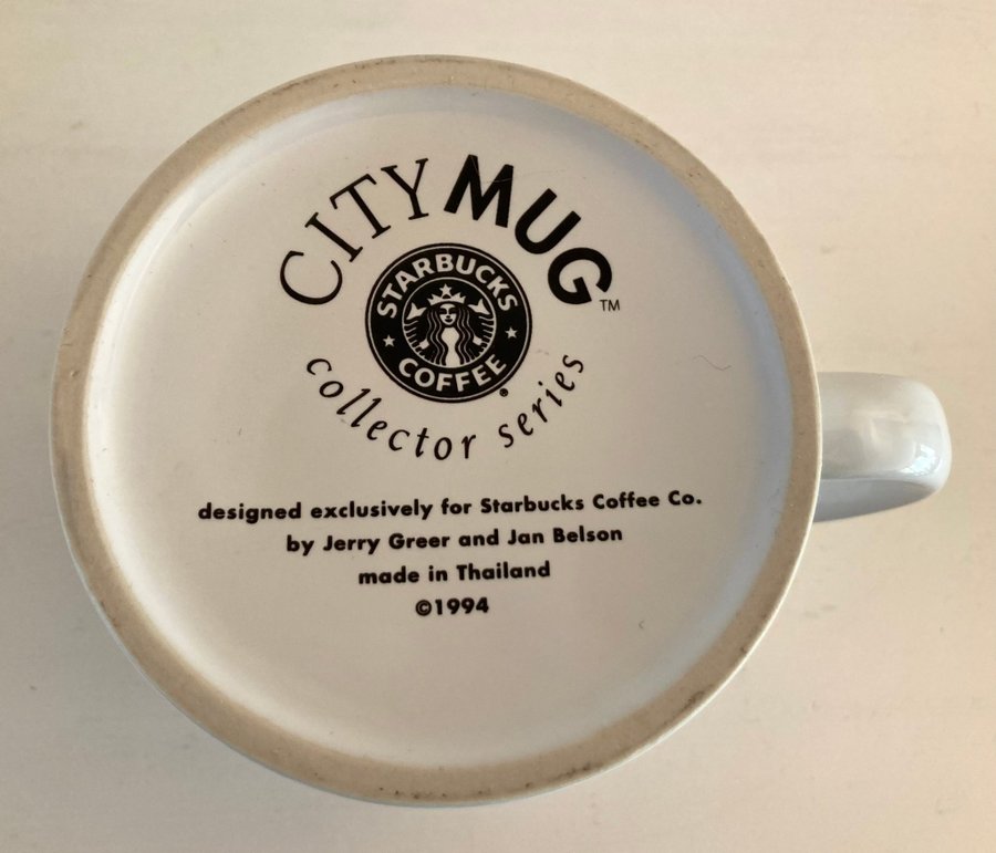 STARBUCKS Singapore City mug Jumbo mugg 5dl Kopp Oanvänd samlarmugg 1994