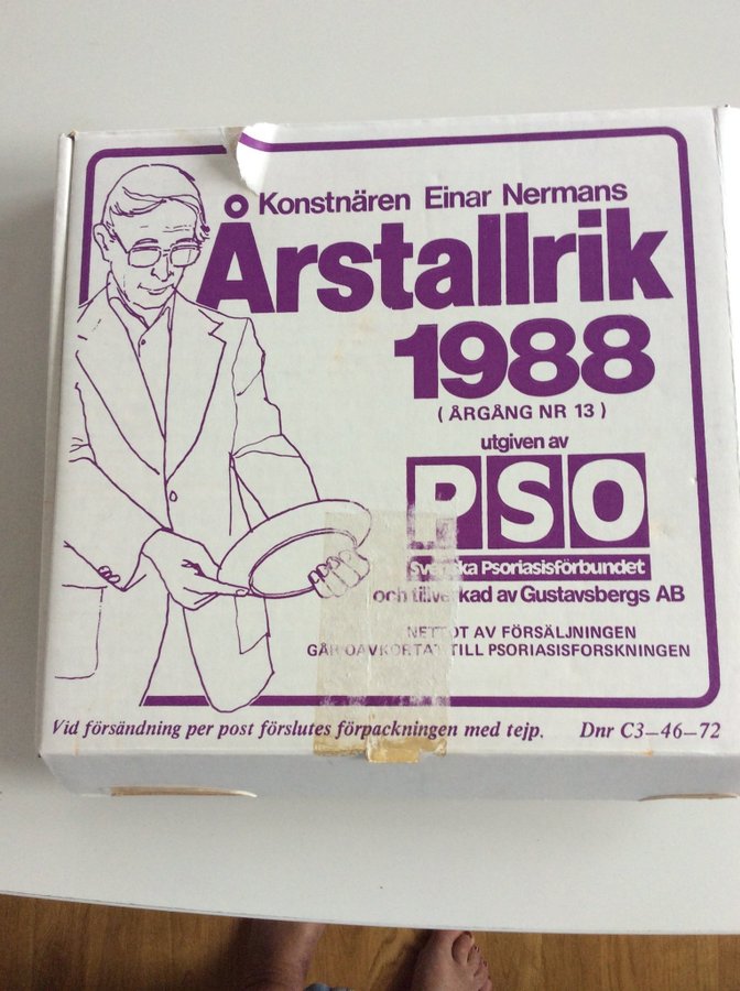 Ny Årstallrik 1988 Gustavsberg Einar Nerman