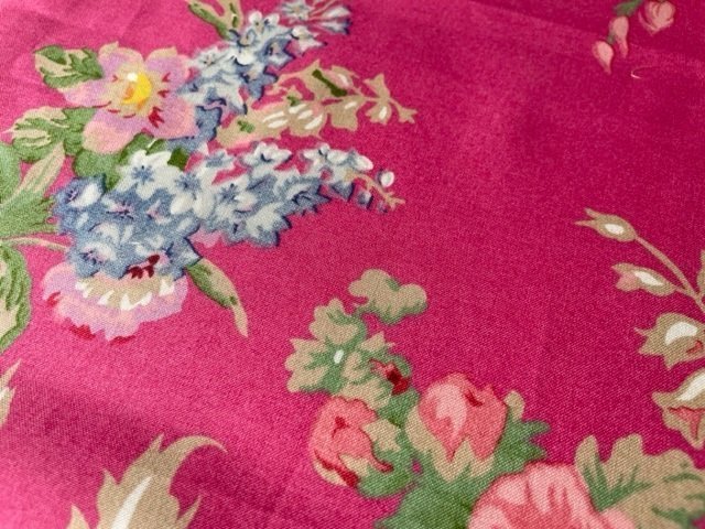 Tygprov - Southampton Floral Fuchsia design Ralph Lauren