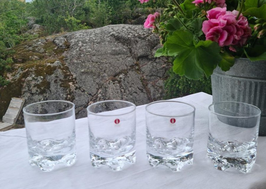 Iittala "Gaissa" Tapio Wirkkala 4 Whiskyglas