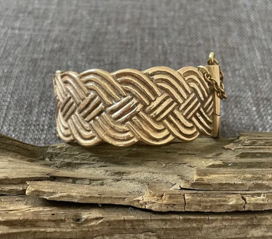 ”Old” Kalevala Koru karelsk bandfläta armband i brons