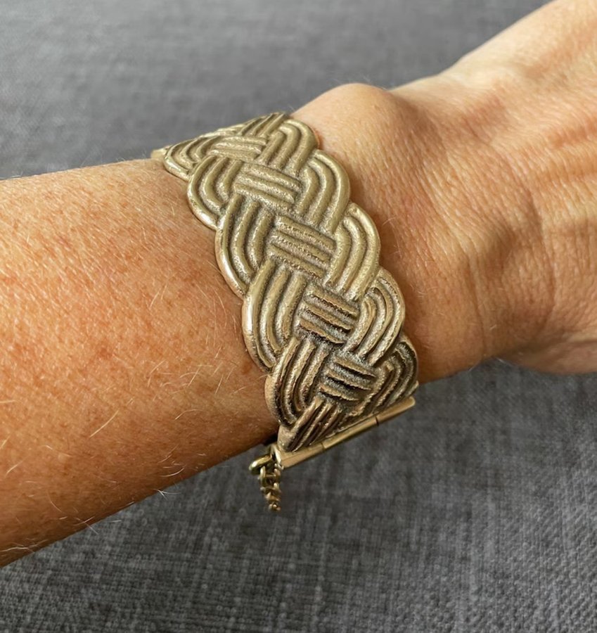 ”Old” Kalevala Koru karelsk bandfläta armband i brons