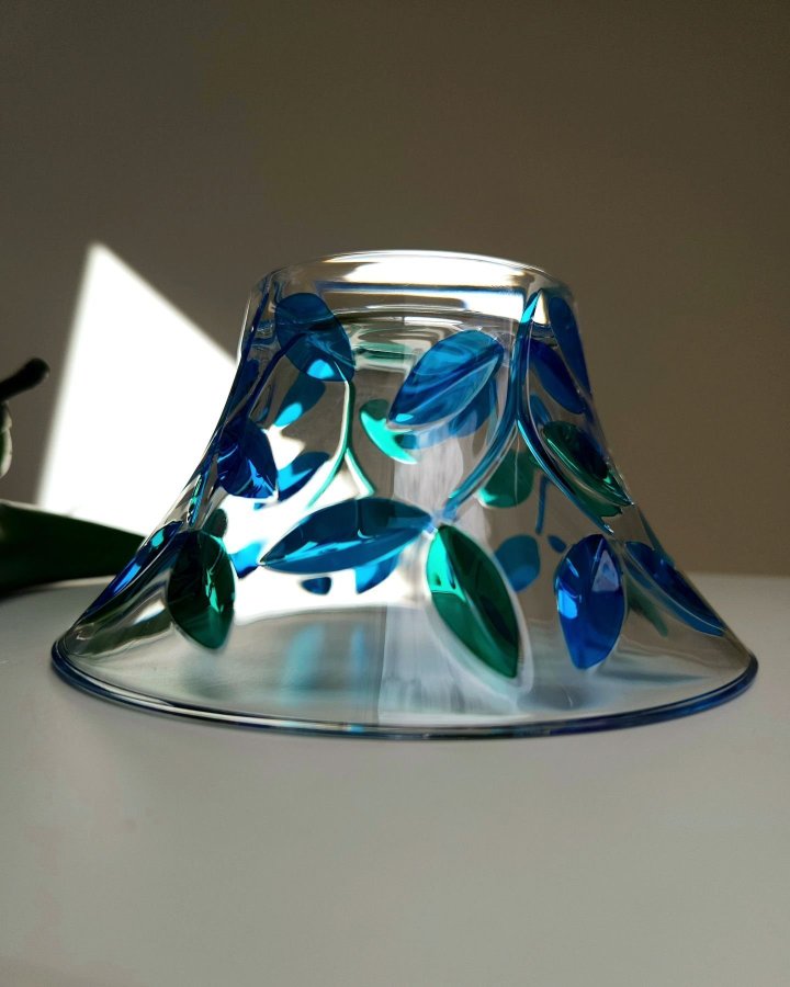 Murano- Handmålat glas -Venetian glass - Tree of life - Skål - Italiensk / Italy