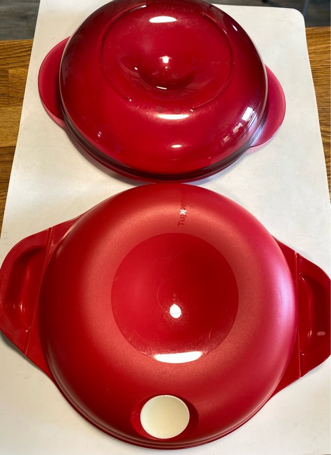Tupperware extra+ rund 7dl för snabbt uppvärmningfrån frys till micro-bord röd