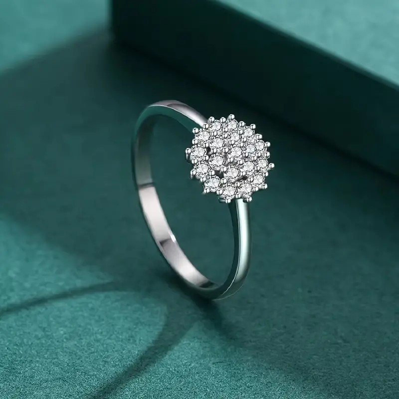 Zircon Flower Ring || Finger Ring Luxury Style Jewelry For Women|| saiz 8