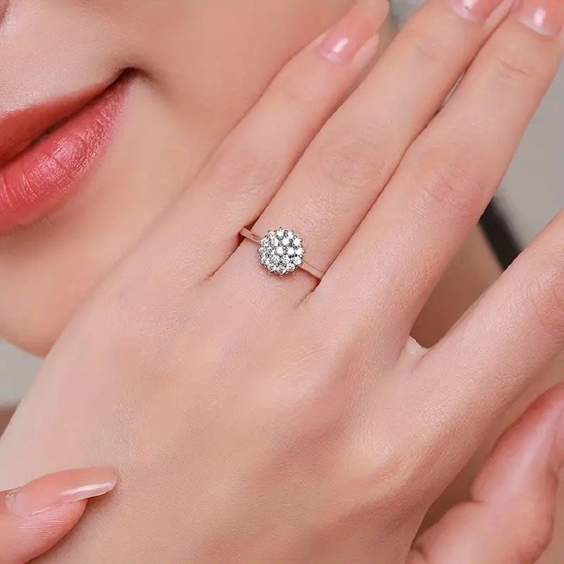 Zircon Flower Ring || Finger Ring Luxury Style Jewelry For Women|| saiz 8