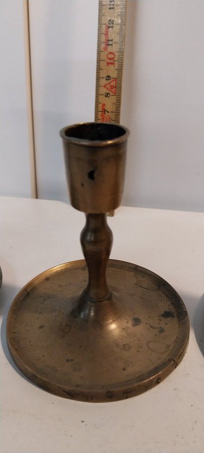Antika ljusstakar mässing brons? 1700-tal